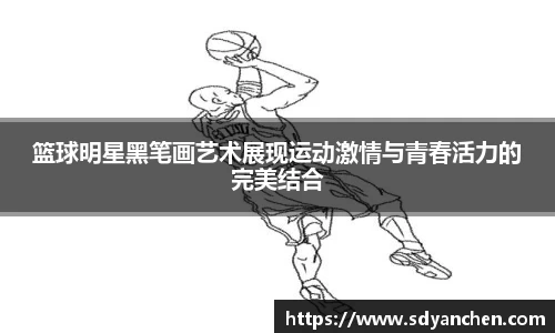 篮球明星黑笔画艺术展现运动激情与青春活力的完美结合